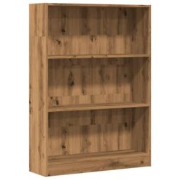 Berkfield Home Bookcase Artisian Oak 80x24x109 cm Engineered Wood in Brown - Size: 80 x 24 x 109 cm - thumbnail 2