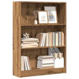 Berkfield Home Bookcase Artisian Oak 80x24x109 cm Engineered Wood in Brown - Size: 80 x 24 x 109 cm - thumbnail 1