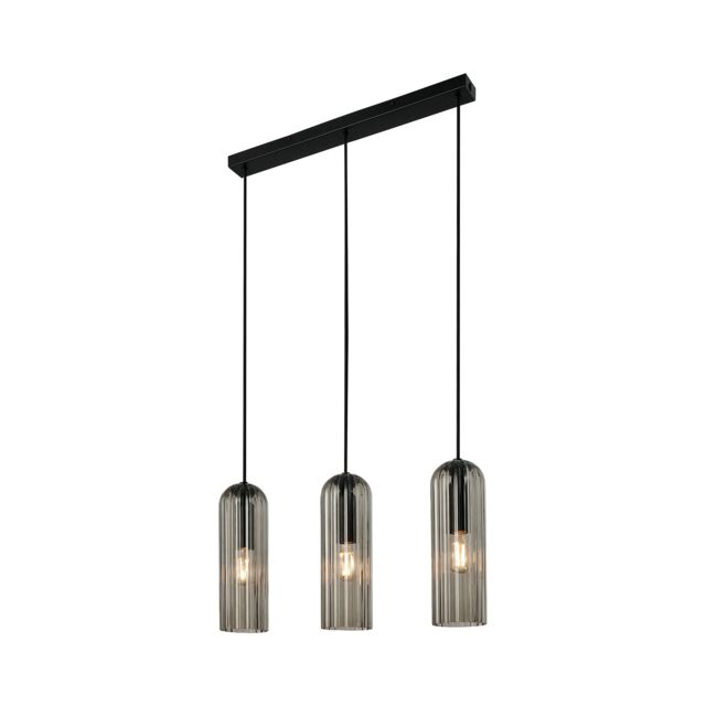 Nordlux Vintage Indoor Glass Fluted Black Mains Powered, IP20 - image 1