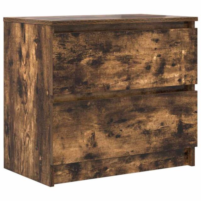 Berkfield Home TV Cabinet Smoked Oak 60x35x54 cm Engineered Wood in Brown - Size: 60 x 35 x 54 cm - image 1