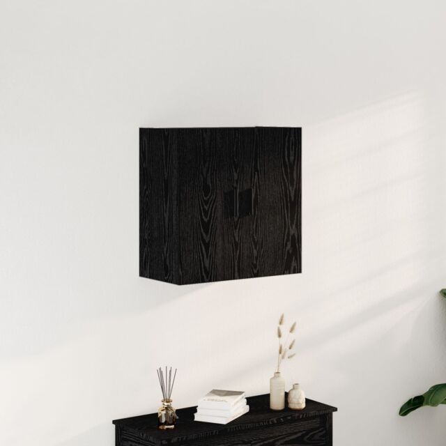 Berkfield Home Wall Cabinet Black Oak 60x31x60 cm Engineered Wood - Size: 60 x 31 x 60 cm - image 1