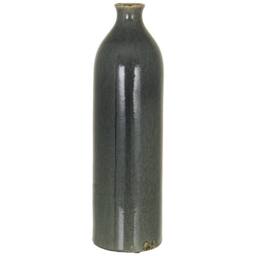 Wyld Haus Bloomwood Grey Glazed Tall Ceramic Bottle Vase Narrow Neck - thumbnail 2