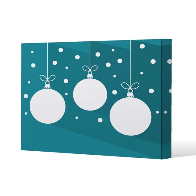 Benjamin Tate Design Green christmas baubles (canvas) / 61 x 41 x 4cm in Natural - Size: 61 x 41 x 4 cm - image 1