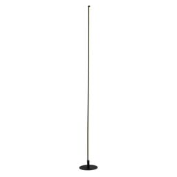 Happy Homewares Modern Sleek Stick Style LED Standard Floor Lamp with Foot Dimmer Switch in Black - thumbnail 2