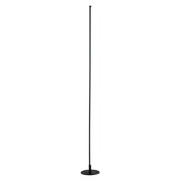 Happy Homewares Modern Sleek Stick Style LED Standard Floor Lamp with Foot Dimmer Switch in Black - thumbnail 1
