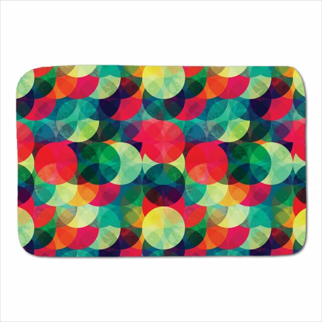 Warren Reed - Designer Colourful Grunge Circle Pattern Sherpa Blanket in Red - Size: Large - image 1