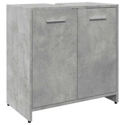 Berkfield Home Bathroom Sink Cabinet Concrete Grey 60x33x60 cm Engineered Wood - Size: 60 x 33 x 60 cm - thumbnail 2