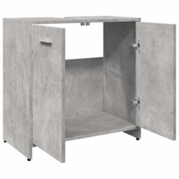 Berkfield Home Bathroom Sink Cabinet Concrete Grey 60x33x60 cm Engineered Wood - Size: 60 x 33 x 60 cm - thumbnail 6