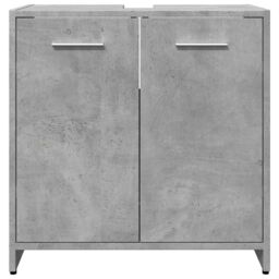 Berkfield Home Bathroom Sink Cabinet Concrete Grey 60x33x60 cm Engineered Wood - Size: 60 x 33 x 60 cm - thumbnail 5
