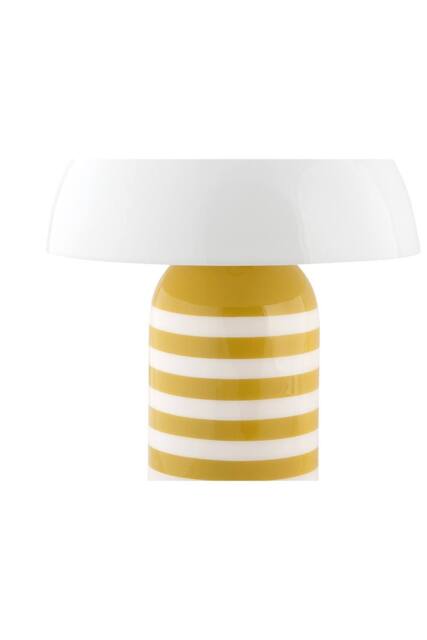 PRESENT TIME Leitmotiv Iron Table Lamp Rayado Retro - Citrine Yellow/White in Yellow - image 1