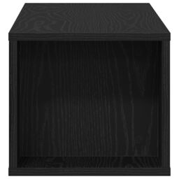 Berkfield Home Wall-Mounted TV Cabinet - Black Oak, 100x30x26.5 cm, Engineered Wood - Size: 100x30x26.5 cm - thumbnail 7