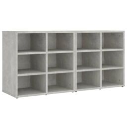 Berkfield Home Shoe Cabinets 2 pcs Concrete Grey 52.5x30x50 cm - thumbnail 2