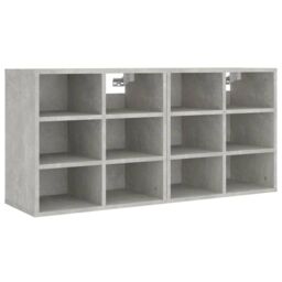 Berkfield Home Shoe Cabinets 2 pcs Concrete Grey 52.5x30x50 cm - thumbnail 3