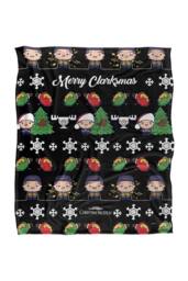 Warner Brothers Christmas Vacation Blanket 152x127cm Merry Clarkmas Soft Throw Blanket - Size: 152x127 cm - thumbnail 1