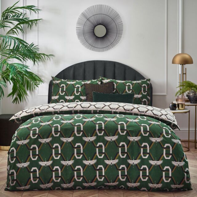 Furn Avalon Duvet Cover Set in Green - Size: Double - image 1