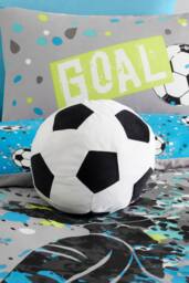 Bedlam 'Football' Velvet Shaped Cushion in Black