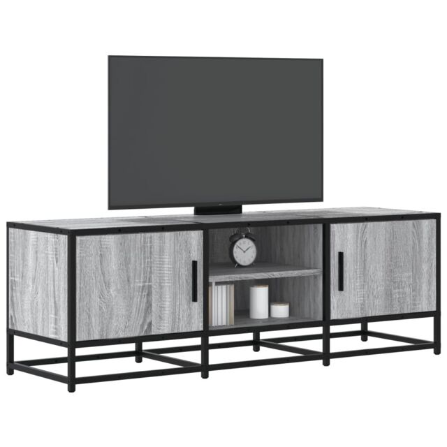 Berkfield Home TV Cabinet Grey Sonoma 120x35x41 cm Engineered Wood & Metal - Size: 120 x 35 x 41 cm - image 1