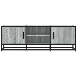 Berkfield Home TV Cabinet Grey Sonoma 120x35x41 cm Engineered Wood & Metal - Size: 120 x 35 x 41 cm - thumbnail 4