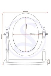 Seconique Contessa Dressing Table Mirror in Grey - thumbnail 6