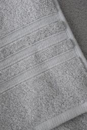 Catherine Lansfield 'Zero Twist' Cotton Bath Sheet Pair in Silver - thumbnail 2