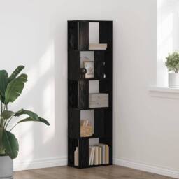 Berkfield Home Bookcase 5-Tier Black Oak 45x23, 5x162, 5 cm Engineered Wood - thumbnail 2
