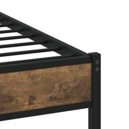 Berkfield Home Metal Bed Frame without Mattress Smoked Oak 180x200 cm Super King in Brown - thumbnail 7