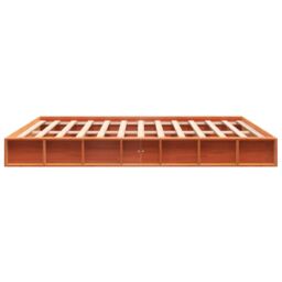 Berkfield Home Bed Frame without Mattress Wax Brown 200x200 cm Solid Wood Pine - thumbnail 5