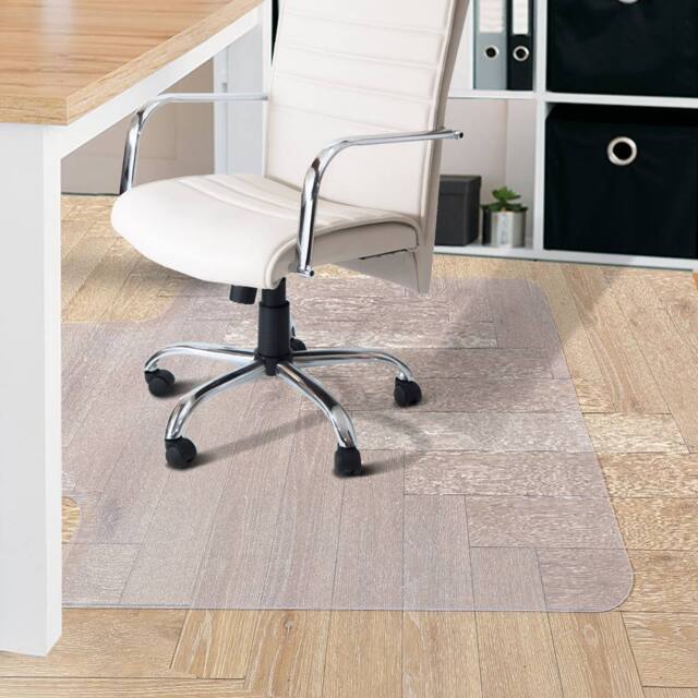 Marlow Chair Mat for Carpet Office Hard Floor Protectors PVC Non Slip 120X90 in Clear - image 1