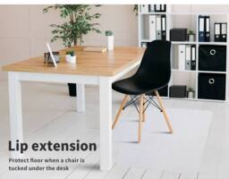Marlow Chair Mat for Carpet Office Hard Floor Protectors PVC Non Slip 120X90 in Clear - thumbnail 4