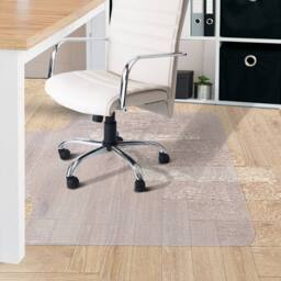 Marlow Chair Mat for Carpet Office Hard Floor Protectors PVC Non Slip 120X90 in Clear - thumbnail 1