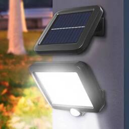 KORVIXA Solar Floodlight Motion Sensor Outdoor Security Light in Black - Size: 25 cm diameter x 19 cm high - thumbnail 5