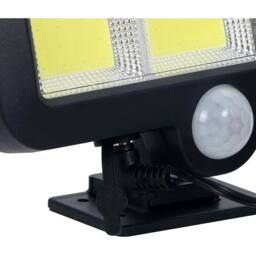 KORVIXA Solar Floodlight Motion Sensor Outdoor Security Light in Black - Size: 25 cm diameter x 19 cm high - thumbnail 3