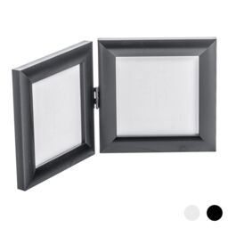 "Nicola Spring Folding 2 Photo Frame - 4 x 4"" - Pack of 1 in Black" - thumbnail 1