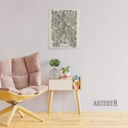 "Artery8 Alexander Senegat Design For Textiles Canvas Wall Art Print in Black - Size: W18"" x H24""" - thumbnail 3
