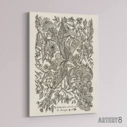 "Artery8 Alexander Senegat Design For Textiles Canvas Wall Art Print in Black - Size: W18"" x H24""" - thumbnail 2