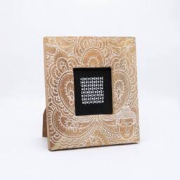 KDMD White Mango Wood Buddha Picture Frame for 10x15cm Photos, 20x20x2cm in Brown - Size: 20 x 20 x 2 cm - thumbnail 4