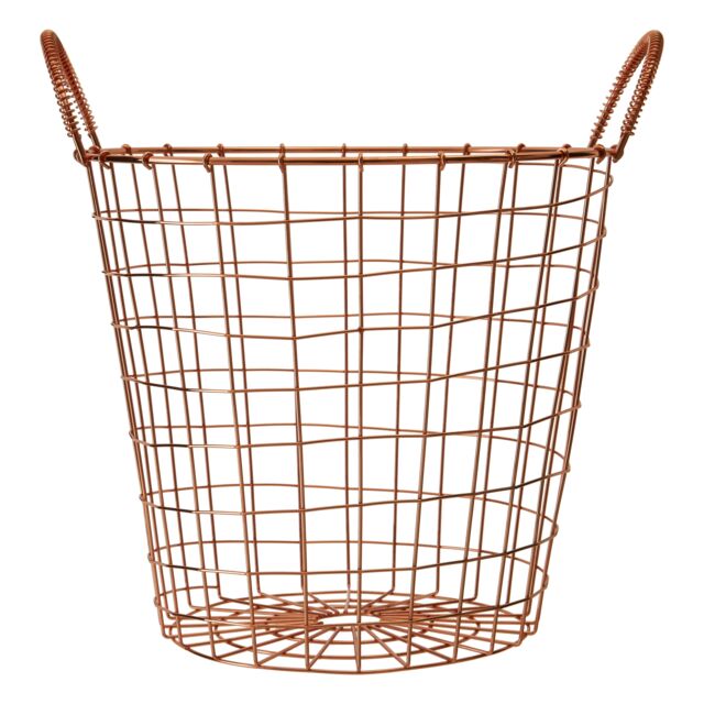 Orsina Functional Copper Finish Round Wire Basket, Stylish Wireframe Basket For Kitchen, High Quality Basket in Gold - image 1