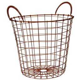 Orsina Functional Copper Finish Round Wire Basket, Stylish Wireframe Basket For Kitchen, High Quality Basket in Gold - thumbnail 2