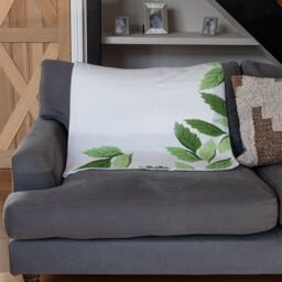 Benjamin Tate Design Green Border Blanket in Natural - Size: 120 cm x 150 cm - thumbnail 2
