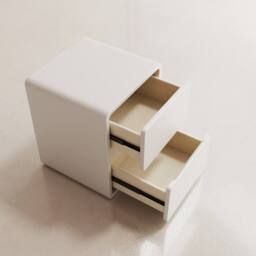 YQJJGL Solid Wood 2-Tier Nightstand for Small Spaces White 30cm Beside Table - Size: 30 cm - thumbnail 6