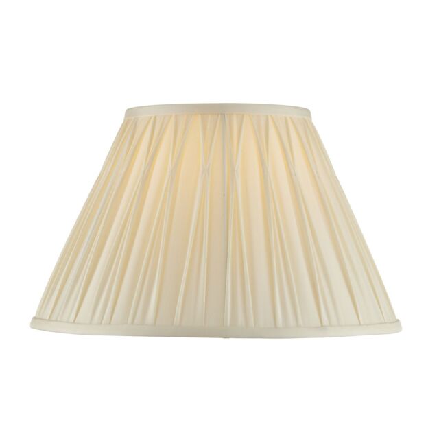 Loops Tapered Cylinder Lamp Shade - Ivory Silk - 60W E27 or B22 - Living Room - e10069 - image 1