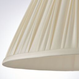 Loops Tapered Cylinder Lamp Shade - Ivory Silk - 60W E27 or B22 - Living Room - e10069 - thumbnail 5