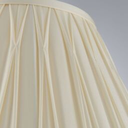 Loops Tapered Cylinder Lamp Shade - Ivory Silk - 60W E27 or B22 - Living Room - e10069 - thumbnail 4
