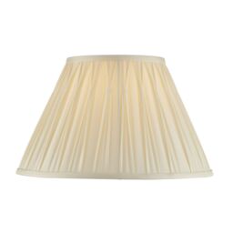 Loops Tapered Cylinder Lamp Shade - Ivory Silk - 60W E27 or B22 - Living Room - e10069