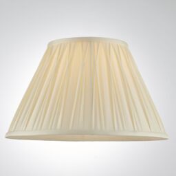 Loops Tapered Cylinder Lamp Shade - Ivory Silk - 60W E27 or B22 - Living Room - e10069 - thumbnail 3