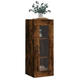 Berkfield Home Wall Mounted Cabinet Smoked Oak 34.5x34x90 cm in Brown - thumbnail 4