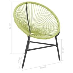 Berkfield Home Modern Garden Acapulco Chair Poly Rattan Green - thumbnail 7