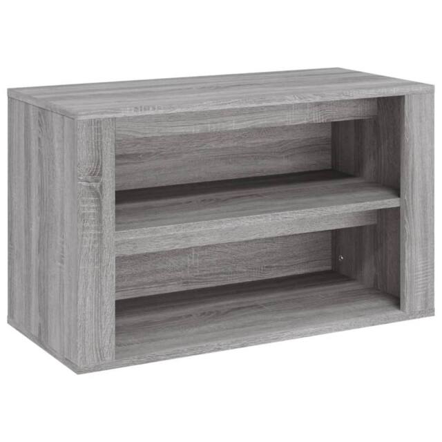 Berkfield Home Shoe Rack Grey Sonoma 75x35x45 cm Engineered Wood - Size: 75 x 35 x 45 cm - image 1