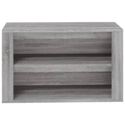 Berkfield Home Shoe Rack Grey Sonoma 75x35x45 cm Engineered Wood - Size: 75 x 35 x 45 cm - thumbnail 5