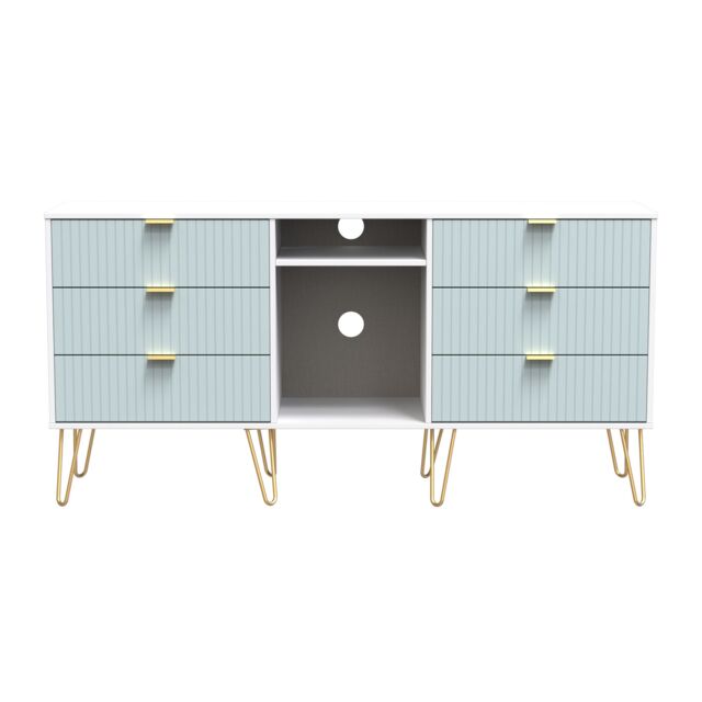 Ready Assembled 2 U Bexley 6 Drawer Sideboard (Ready Assembled) in Duck Egg Blue - image 1